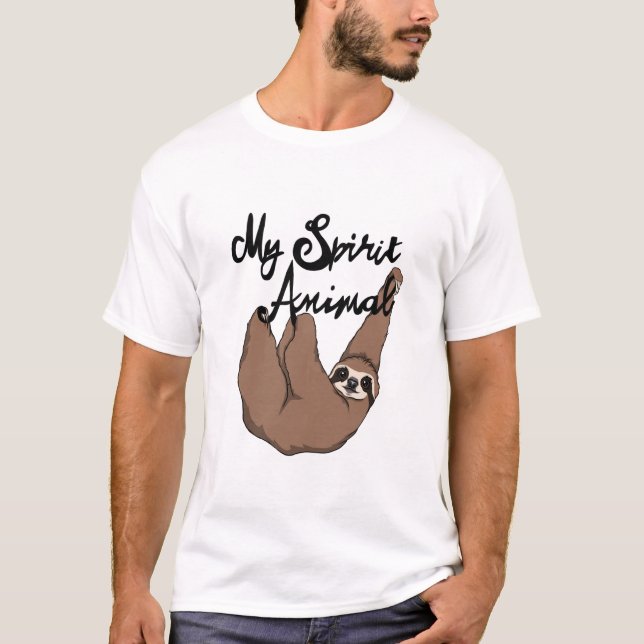 Min djura gulliga Sloth för ande T Shirt (Framsida)