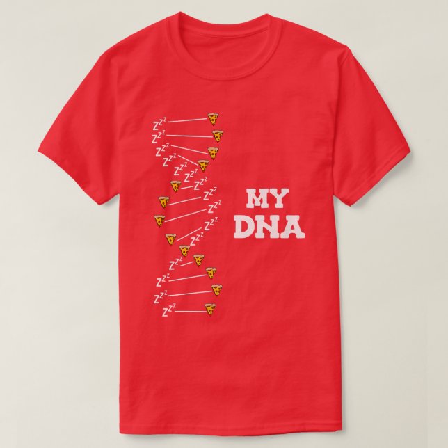 Min DNA är Pizza och 10462413 T Shirt (Design framsida)