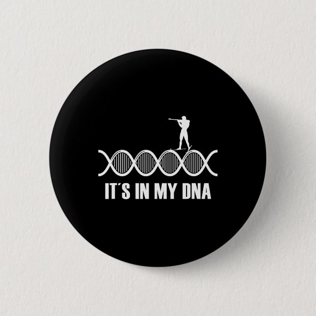Min Dna Biathlon Fingerprint Skiing Slogan Tagning Knapp (Framsida)