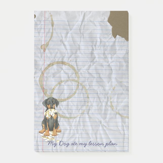 Min Doberman Ate min Lesson Plan Post-it Block (Framsida)