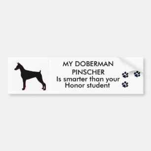 MIN DobermanPinscher är mer smart än din heder s Bildekal