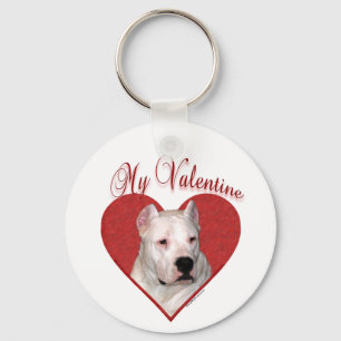Min Dogo Argentino Valentine Nyckelring