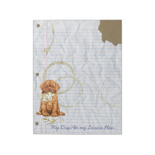 Min Dogue de Bordeaux Ate My Lesson Plan Anteckningsblock