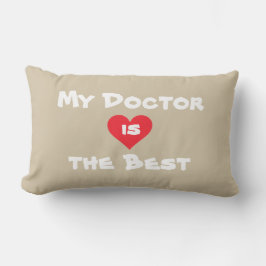 Min Doktor är den bästa - Cute Heartfilt White Bei Lumbarkudde