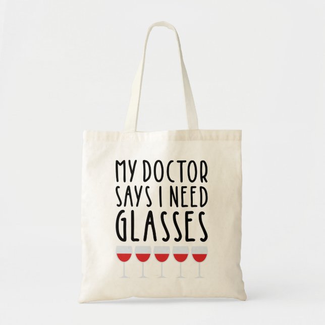 Min Doktor säger att jag behöver glasögon Tygkasse (Framsidan)