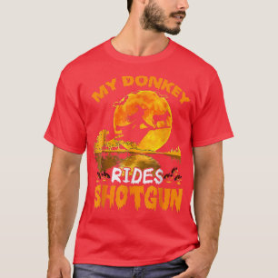 Min Donkey Rides Shot Witch Fly Broomstick Fladder T Shirt