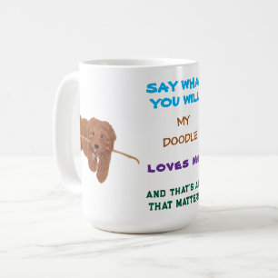Min Doodle älskar mig-mugg Kaffemugg