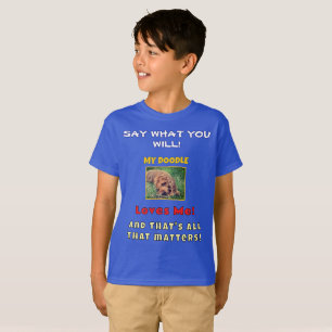 Min Doodle Älskar Mig Pojke T Shirt