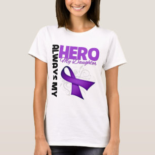 Min dotter alltid mitt Hero - Lila Ribbon Tee