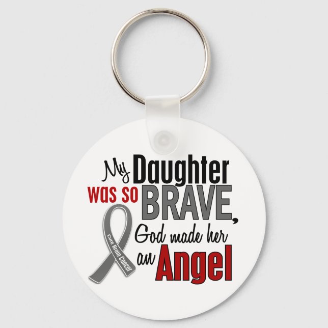 Min dotter är en angel 1 hjärncancer nyckelring (Framsida)