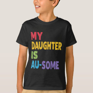 Min dotter är en apa Autistic Kids Autism Awaren T Shirt