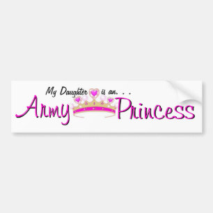 Min dotter är en arméPrincessbildekal Bildekal