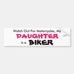 Min dotter är en Biker Bumper Sticker Bildekal