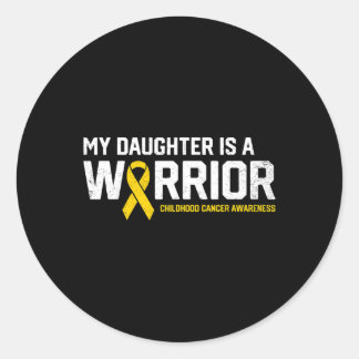 Min dotter är en krigare barncancervårdare runt klistermärke