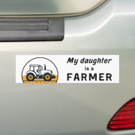 Min dotter är en lantbrukare Tractor Women Agricul Bildekal
