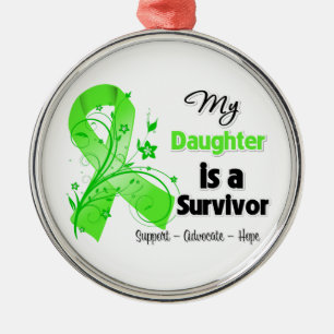 Min dotter är en lymfkörtelcanceröverlevande julgransprydnad metall