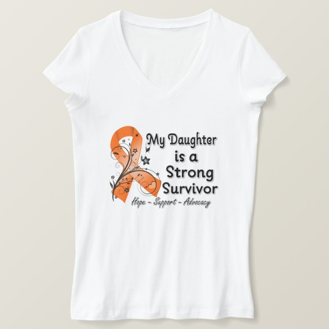 Min dotter är en Orange Ribbon Tee Shirt (Design framsida)