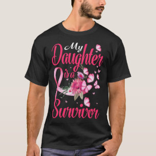 Min dotter är en överlevande bröstcancermedvetenhe t shirt