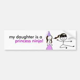 Min dotter är en Princess Ninja. Bildekal