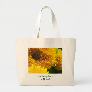 Min dotter är en sjuksköterska! Tote Bag SunFlower Jumbo Tygkasse