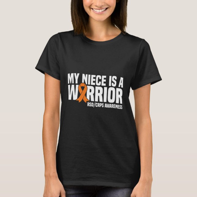 Min dotter är en Warrior Orange Ribbon Rsdcrps Awa T Shirt (Framsida)