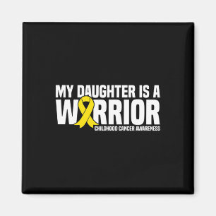 Min dotter är en Warrior Ribbon Childature Cancer Magnet
