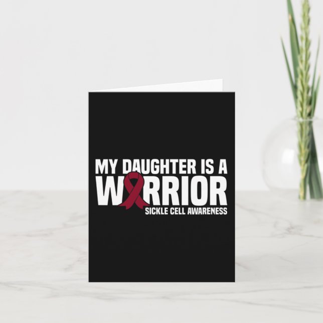 Min dotter är en Warrior Sickle Cell Awareness Kort (Framsida)