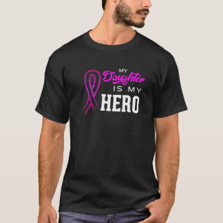 Min dotter är min Hero Breast Cancer Awareness Mon T Shirt