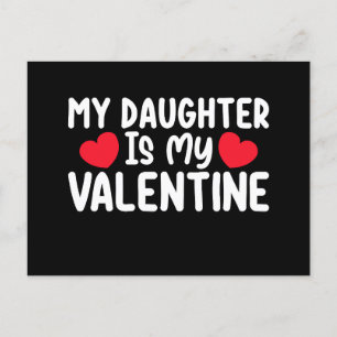 Min dotter är min Valentine Mamma Pappa Kärlek-fam Vykort