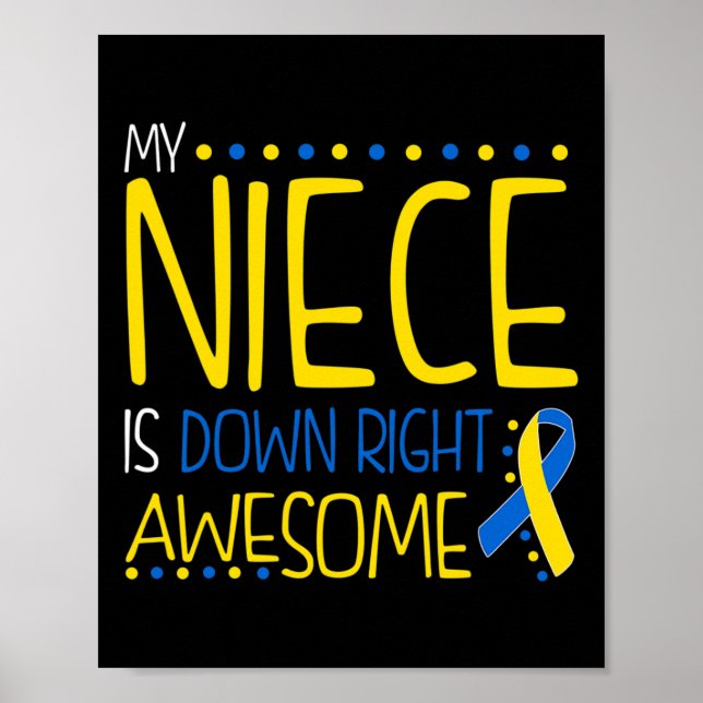 Min dotter är nere Höger Fantastisk nere Syndrome  Poster (Framsidan)