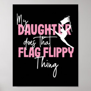 Min dotter gör det där Färg garderollen i Flagga Poster