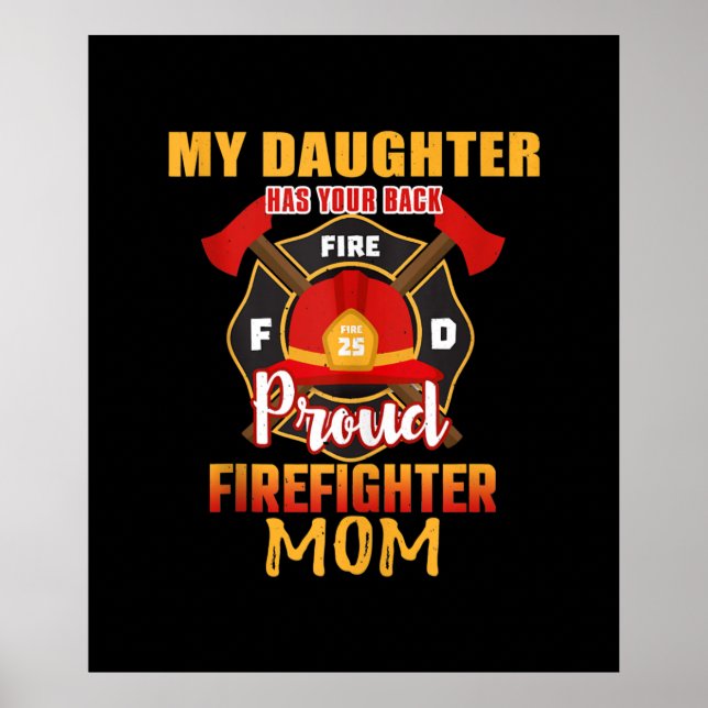 Min dotter har din brandman i Mamma Poster (Framsidan)