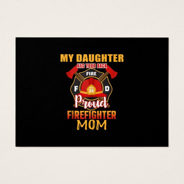 Min dotter har din brandman i Mamma Visitkort (Framsidan)
