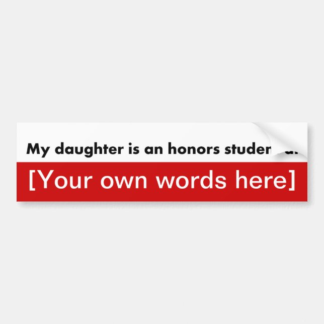 min dotter-is-an-honors-student-at-template bildekal (Framsidan)