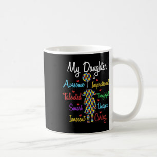 Min dotter Kärlek Puzzle Autistic Coola Autism Med Kaffemugg