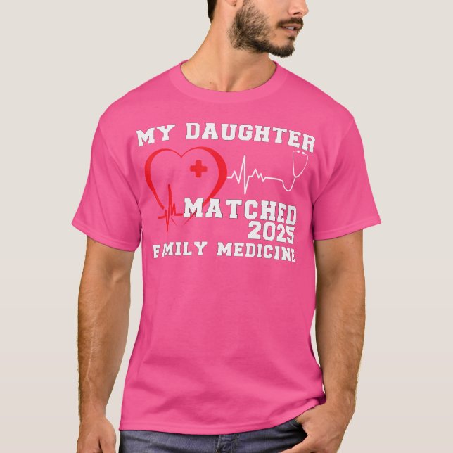 Min dotter matchade familjematchdagen 2025 t shirt (Framsida)
