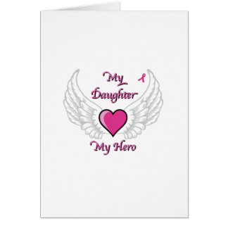 Min dotter min hjältevingar och hjärta 2 hälsningskort