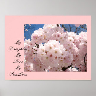 Min dotter min kärlek min solsken tryck Blommar