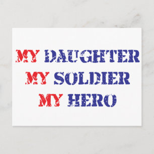 Min dotter, min soldat, min hjälte vykort