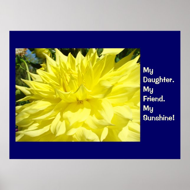 Min dotter min vän min solsken konsttryck poster (Framsidan)
