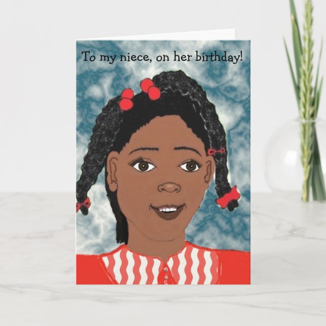 Min dotter på hennes födelsedagskort kort (Framsida)