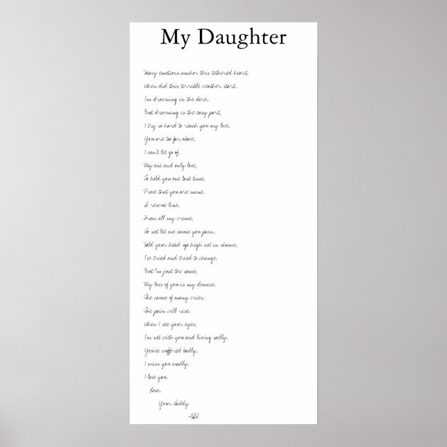 Min dotter poster (Framsidan)