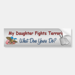 Min dotter slåss terrorism bildekal