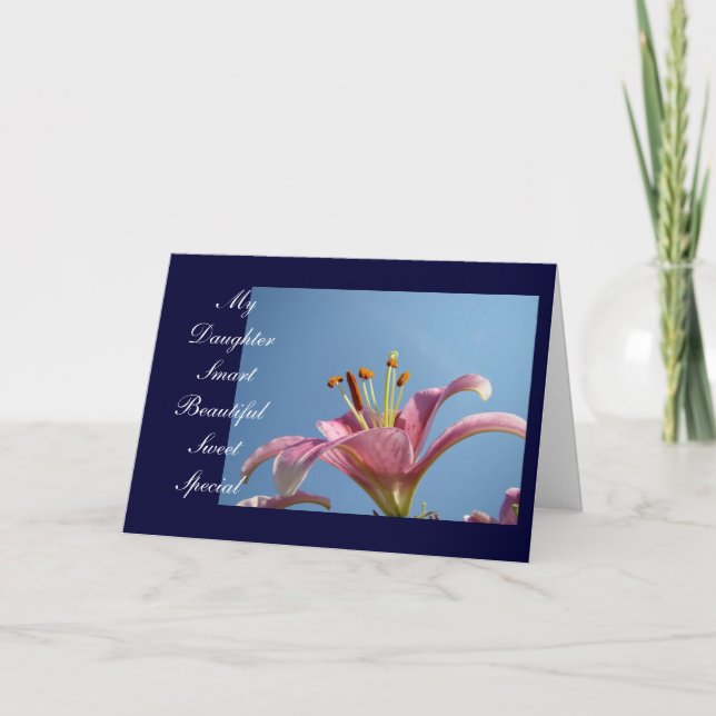 Min dotter smart vacker söt speciella kort (Framsida)