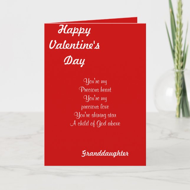 Min dotterdotter på valentins dag helgkort (Framsida)