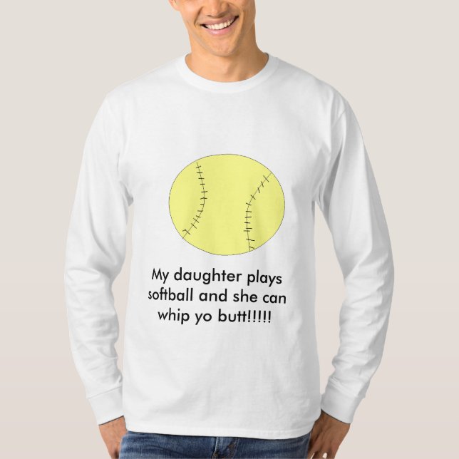 Min dotterleksoftball och hon kan… t-shirt (Framsida)