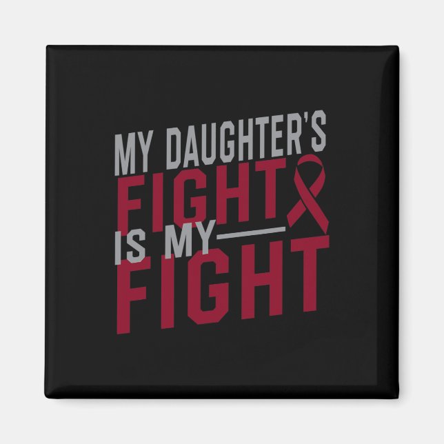 Min dotters kamp är min "Fight Sickle Cell Anemia" Magnet (Framsidan)