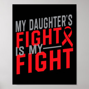 Min dotters kamp är min kamp Blodcancer medvetenhe Poster