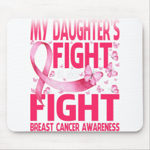Min dotters kamp är min kamp mot bröstcancer musmatta