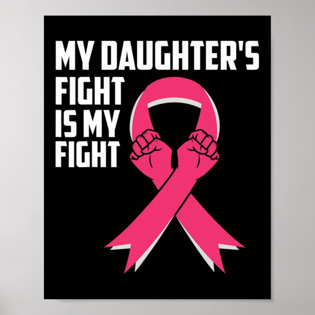 Min dotters kamp är min kamp mot bröstcancer poster (Framsidan)